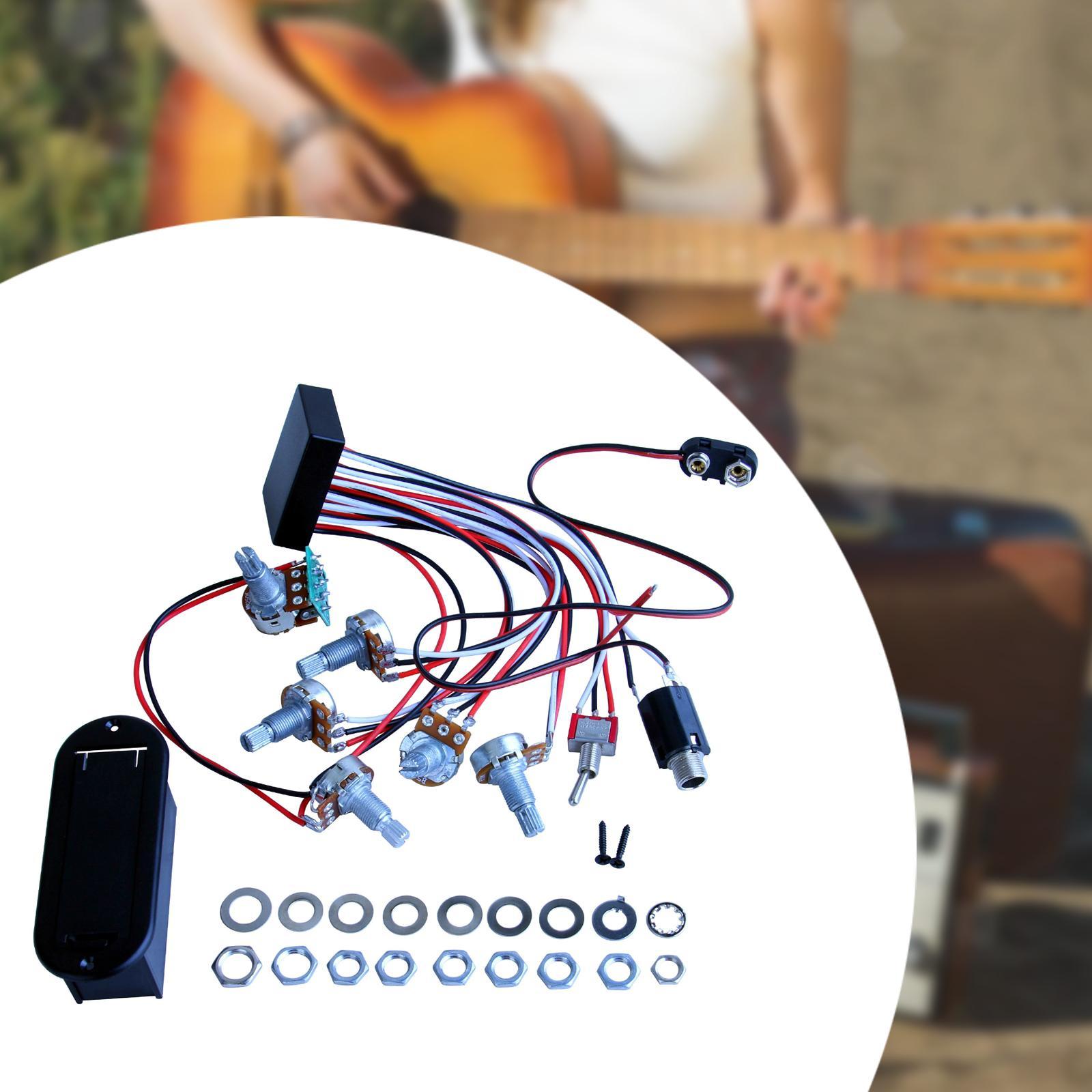 Diy Guitar Electronics Kit - 3-pasmowy aktywno-pasywny przedwzmacniacz zamienny do gitary