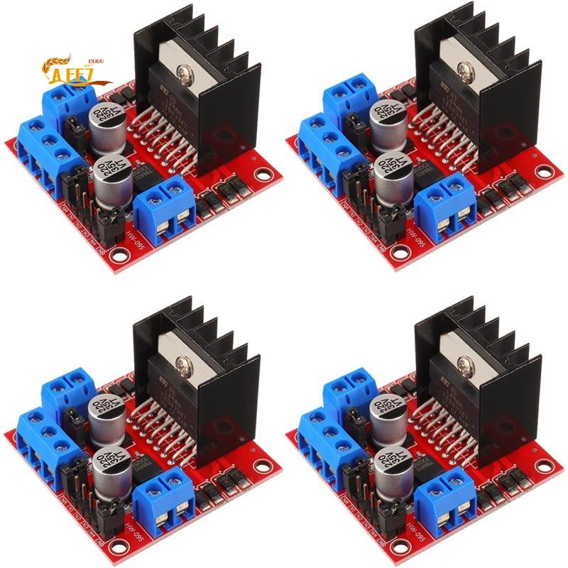 L298N Motor Driver - AEE7-4 szt. Moduł sterownika silnika L298N,