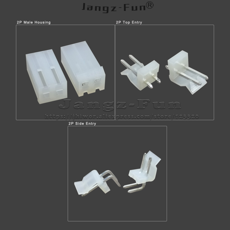 Male Female Header Pin - 50szt 2P CH 3.96 Wtyczka 3.96mm