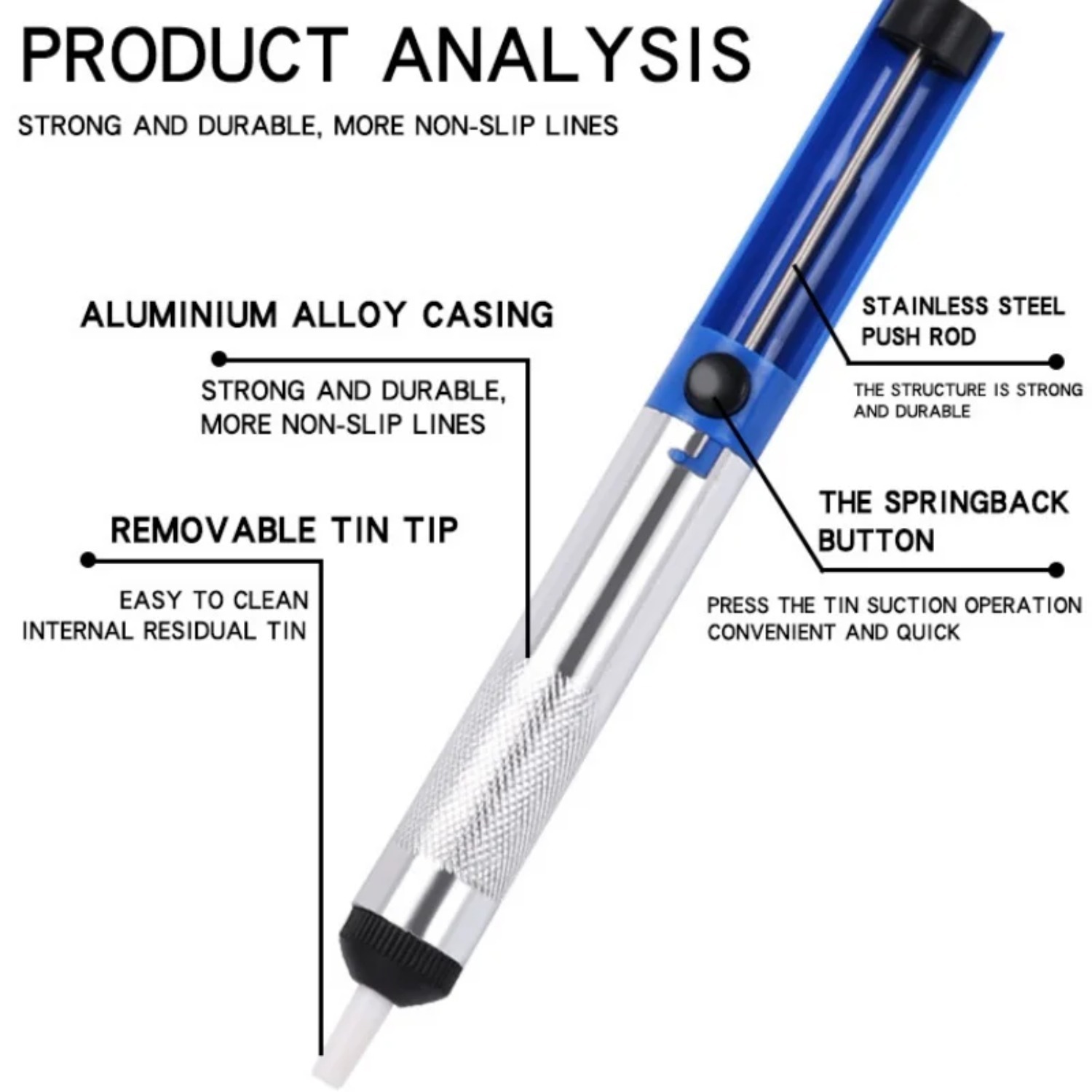 Aluminiowa metalowa pompa rozl – Desoldering Pump Solder recenzja i cena