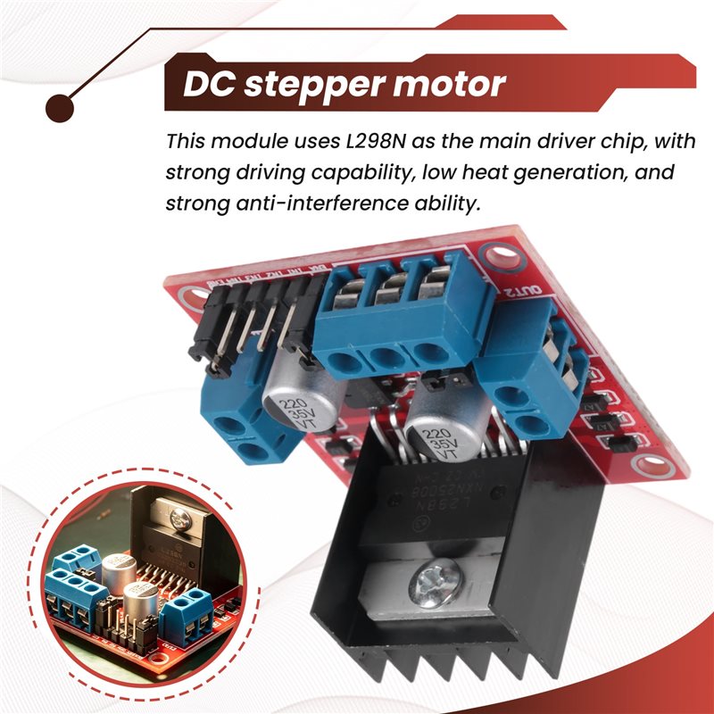 Moduł AED7-L298N, dwukanałowy  – L298N Motor Driver recenzja i cena