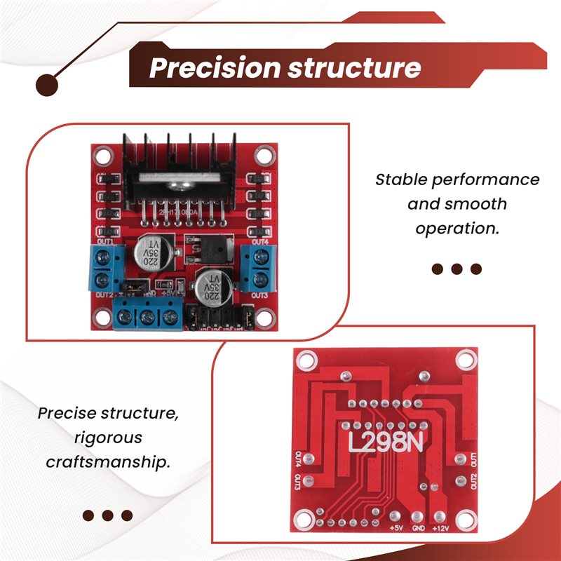 Moduł AED7-L298N, dwukanałowy  – L298N Motor Driver recenzja i cena