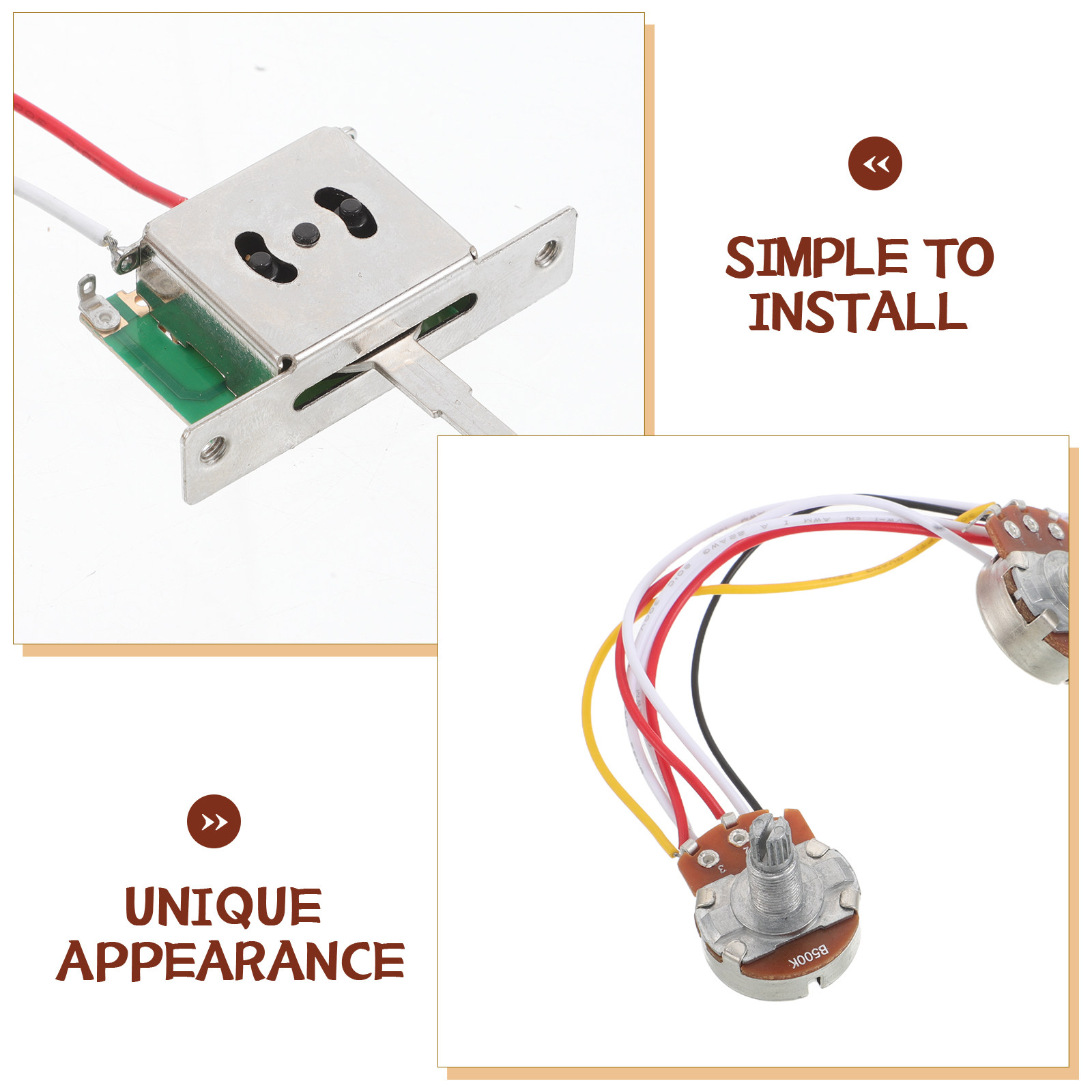 Zestaw do okablowania gitary e – Diy Guitar Electronics Kit recenzja i cena