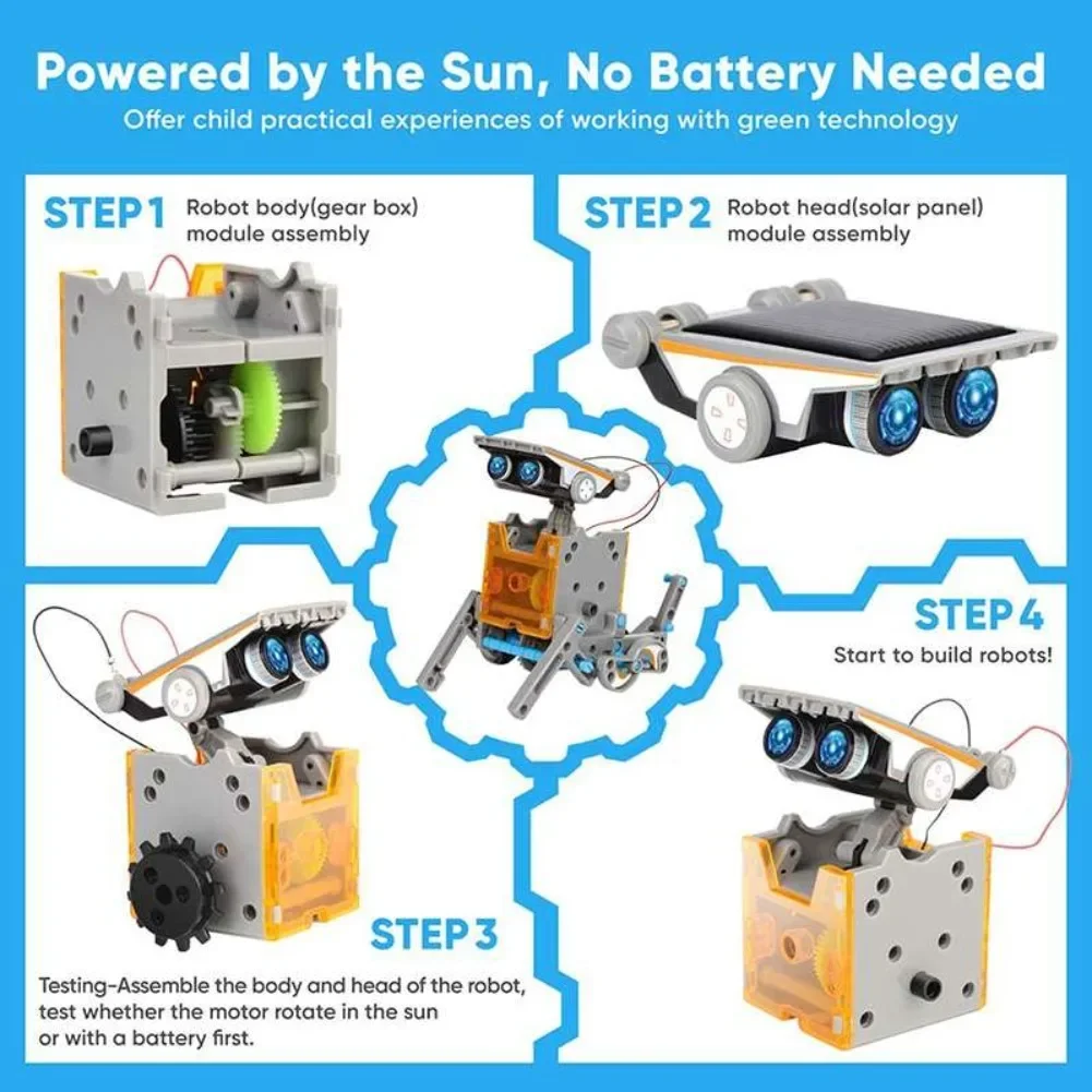 13 w 1 Robot zasilany energią  – Diy Electronics Project recenzja i cena